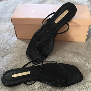 Billini Black Croc Strap Sandals